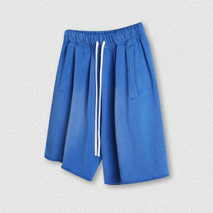 High Street hommes été lavage à l'acide impression Shorts 100% coton français éponge Style à la mode respirant OEM cordon Service - Product Image 3