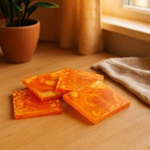 Posavasos de Resina de 5 mm Hechos a Mano, Diseñados para una Decoración Elegante del Hogar, Ofrecen Durabilidad a Largo Plazo, Resistentes al Calor, Calidad Premium - Product Image 5