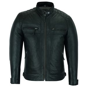 Veste de moto en cuir pour hommes, homologuée CE, vêtements de sport coupe-vent durables pour toutes les saisons, veste de motard - Product Image 1