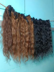 8 pouces naturel indien brut vierge non traité cuticule aligné lâche vague profonde faisceaux de ruban Extensions de cheveux humains fournisseur de confiance - Product Image 3