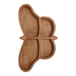 Bandeja de Servir en Forma de Mariposa de Madera, Madera Natural Pulida y Tratada, Elegante y Decorativa, a Bajo Precio para Restaurantes - Product Image 2