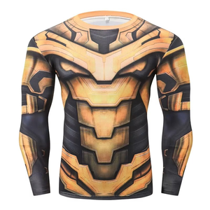 Rash Guard Manufacturer Factory Men Sublimation <b>Printed</b> Rash Guard Gym <b>Surfing</b> Diving Rashguard MMA - Product Image 5
