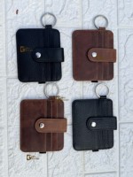 Dompet Kartu Kulit Asli Wanita, Dompet Kecil Bergaya Kulit Asli, Dompet Unisex Modis Laris Manis