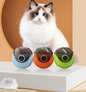 Self Cleaning Plastic & Silicone Pet Grooming Brush <b>Dog</b> Cat Deshedding Slicker One <b>Button</b> Hair Removal Massage Comb - Product Image 5