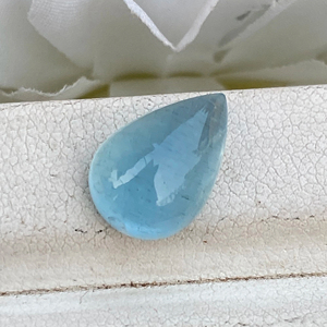 Excelente color superior aguamarina forma de pera cabujones piedra con buen brillo piedras preciosas sueltas para hacer joyas 4,98 quilates - Product Image 1