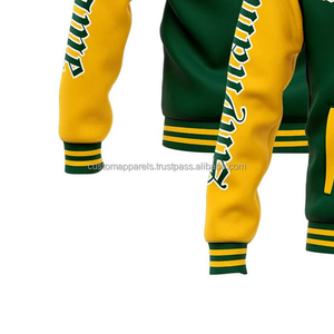 Windproof 100% Wool <b>Varsity</b> <b>Jacket</b> for Sports Tournaments Custom Breathable Athletic Teamwear Stand Collar Wholesale - Product Image 5