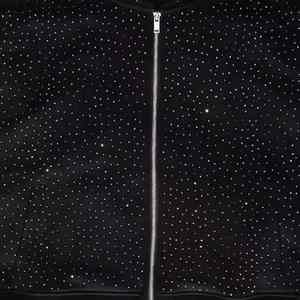 Sudadera con Capucha al por Mayor, Básica, de Algodón Mezclado, Lavado Ácido, Desgastada, con Bordado, Decolorada por el Sol, 400 g/m², Gruesa, con Cierre y Pedrería - Product Image 4