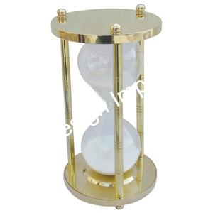 Reloj de arena de oro electrochapado, temporizador de arena ligero portátil fácil, venta al por mayor, alto elegante, 20 a 25 min de duración, reloj de Hora - Product Image 1