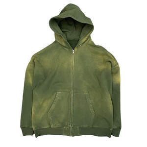 Basics Streetwear Acid Wash Hoodies Sérigraphie 100% Coton Logo Personnalisé Vente En Gros Poids Lourd Drop Shoulder Hommes Hoodies - Product Image 6