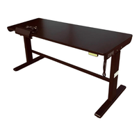 Bureau debout convertible CSPS de qualité supérieure, hauteur réglable, matériaux métalliques et en bois, design moderne pour l'école et le gaming, 80-124 cm, garantie 2 ans
