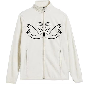 High Quality <b>Men's</b> Polar <b>Fleece</b> <b>Jacket</b> 330g Weight Solid Autumn Winter Full-Zip Mandarin Collar Custom Logo Plain Dyed <b>jacket</b> - Product Image 3