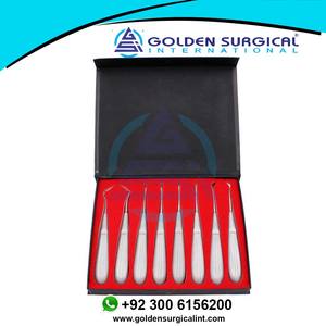 Juego de 8 Piezas de Elevadores Dentales de Acero Inoxidable, Elevador de Raíz Curvo, Destornillador Quirúrgico para Odontología, Juego de 8 Piezas de Acero Inoxidable - Product Image 3