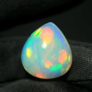 Ópalo de Pera Welo Etíope Genuino, Gema Suelta de 6.65 CT AA, Raro, Natural, Multiflash, Cabujón, Certificado por Terceros para Joyería - Product Image 1