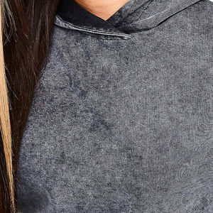 Sweat à capuche de haute qualité pour femmes 100% coton prélavé en polaire Style pull avec poche à capuche Design solide pour l'hiver - Product Image 3