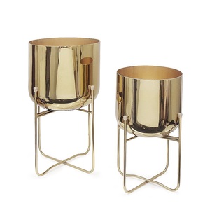 Jardinières hautes en zinc galvanisé pour décoration de balcon Design unique zingué décoration de jardin de luxe jardinière de fleurs - Product Image 6