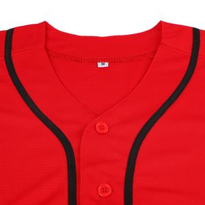 Camiseta de Béisbol con Cuello en V de Sublimación de Alta Calidad al por Mayor, 100% Poliéster para Hombre, Ropa Deportiva - Product Image 4