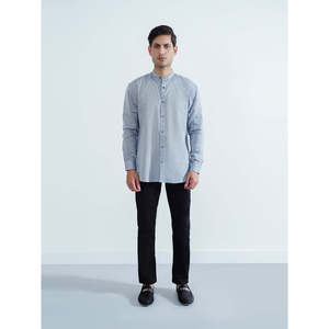 Camisa Casual de Hombre CHIYA, Manga Larga, Corte Ajustado, 100% Algodón Popelina, Tejido Transpirable, Talla 3XL para Otoño - Product Image 1