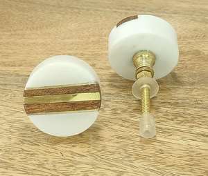 Poignée de porte en marbre et bois, bouton de porte en marbre avec couleur, forme et taille personnalisées, fabriqué en Inde - Product Image 5