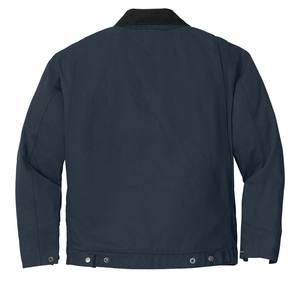 Custom Design Embroidered Canvas Work <b>Jacket</b> Full Zip up Breathable Casual Vintage Washed <b>Denim</b> Working Wear <b>For</b> <b>Men</b> - Product Image 2