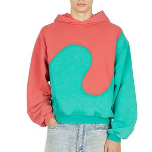 เสื้อฮู้ดแบบสวมหัวสำหรับผู้ชายโอเวอร์ไซส์ผ้าฝ้าย100% ไหล่แบบกำหนดเอง - Product Image 1