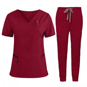 Nuevos trajes de fregado elásticos transpirables conjuntos femeninos Jogger enfermería uniformes médicos Spandex Higos Hospital Scrubs Spa uniformes - Product Image 1