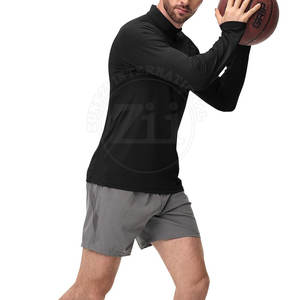 Fabrication en usine sur mesure – Sweat-shirt homme à logo imprimé surdimensionné, demi-zip 1/4, respirant, léger, grande taille, manches longues, coupe ajustée - Product Image 3