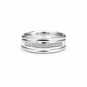 Rose Gold Plated Princess Cut CZ Eternity Band <b>Ring</b> - Product Image 3