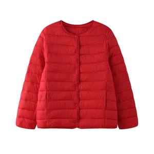 Gewatteerde damesjas met ronde hals en drukknoopsluiting - Product Image 3