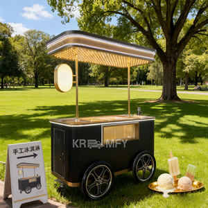 Display Case Gelato Showcase Ice Cream Freezer <b>Cabinet</b> Mobile Street Food Cart For Sale - Product Image 1