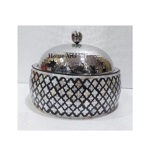 Nouveau design marmite en bois et vadrouille maison hôtel et restaurant chauffe-plats marmite avec couvercle en verre bouton en acier - Product Image 2