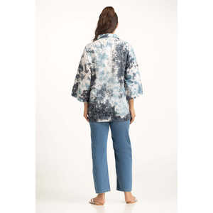 Chemises boutonnées décontractées en popeline pour femmes, manches trois quarts, pour le printemps/été, coupe classique, élément de mode simple - WM-CS-WS25-600 - Product Image 6