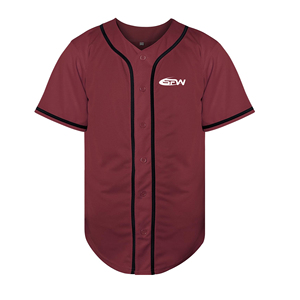 เสื้อเบสบอลทีมออกแบบได้ตามต้องการเสื้อมีกระดุมสำหรับทุกเพศเสื้อ100% โพลีเอสเตอร์ป้องกันแบคทีเรียระบายอากาศตาข่ายแขนสั้นชุดกีฬาสำหรับนักกีฬา - Product Image 1