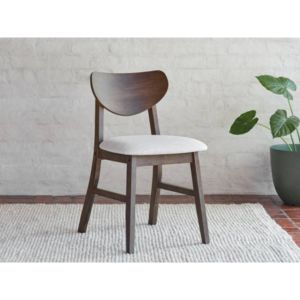 Chaises de salle à manger Loko en teck massif, chaises de salle à manger avec coussins finition brune - Product Image 1