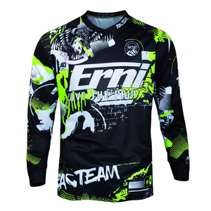 Maillot de course imprimé Dry Fit pour descente en VTT, chemise de motocross à manches longues, moto, VTT, 180g - Product Image 5