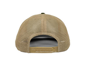 Sombreros de camionero Impreso Camo/ Tan Mesh OEM Logotipo personalizado Parche de cuero Perfil bajo Sombreros de camionero Malla en Vietnam - Product Image 4