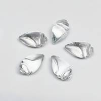 Coquille de conque en quartz cristal 100 % naturel, pierre précieuse sculptée en forme d'escargot, faite à la main, 18x10mm, pour la fabrication de bijoux, vente en gros