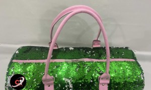 Sac de voyage en cuir véritable vert à grande capacité avec logo personnalisé, sac de sport léger, écologique, imperméable, pour le week-end - Product Image 2