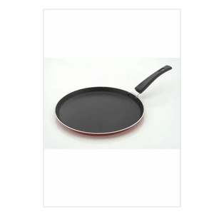 Tawa à dosa en fonte antiadhésive 26 cm Noir 1,5 mm d'épaisseur Capacité 300 ml Poignée en plastique Finition métallique par Anax Impex Fabriqué en Inde - Product Image 1