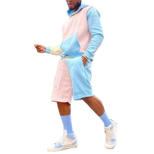 Workout Clothing <b>Men</b> <b>Short</b> <b>Set</b> Sweat Suit <b>Men</b> Pullover <b>Hoodie</b> <b>and</b> <b>Short</b> <b>Sets</b> - Product Image 3