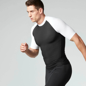 Camiseta de entrenamiento deportivo para hombre, camiseta de compresión de manga corta para hombre, camisetas de gimnasio para correr, camiseta de compresión para hombre - Product Image 2