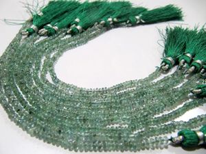 Natural de alta calidad Esmeralda Rondelle Plain Smooth Beads 2,5-3mm Strand 8 pulgadas Zambia Mined Precious Untreated Genuine Stones - Product Image 5