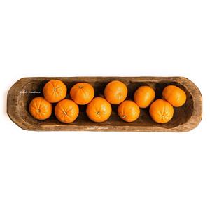 2025 nouveauté bol à pâte en bois bois de manguier Antique brun rougeâtre Vintage bol oblong sculpté à la main de haute qualité pour la décoration intérieure - Product Image 3