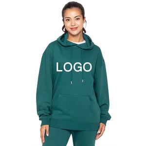 Sweat à capuche confortable taille XS pour femme avec long col zippé couleur unie Design personnalisé pour la saison d'hiver fabriqué au Bangladesh - Product Image 3