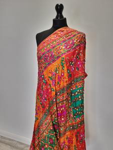 Espejo de moda Dupatta hecho a mano étnico tradicional ligero Elegante ropa de fiesta perfecta para mujeres niñas - Product Image 5