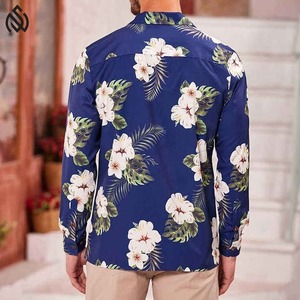 Ensemble de vêtements de plage personnalisés hawaïens pour hommes chemise à boutons et short de surf de haute qualité chemises pour hommes à motif floral - Product Image 3