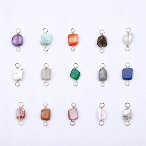 Semi Precious Smoky Quartz Gemstone Sterling <b>Silver</b> Metal <b>Wire</b> Wrapped Double Loop Charm Connector <b>for</b> Bracelet Necklace <b>Making</b> - Product Image 5