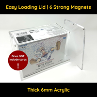 Vitrine en Acrylique Protectrice UV sur Mesure pour Boîte de Boosters One Piece, TCG Anglais avec Couvercle Magnétique, Coque Supérieure Moderne Pré-Assemblée