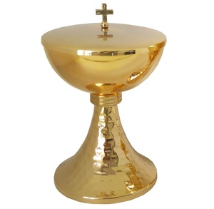 Chapelle d'église à la mode or doré prêtre croix calice hôte Ciborium Ciboria Ciborium chrétien catholique calice fournitures d'église - Product Image 3