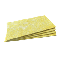 Panneau de laine de verre de haute qualité, épaisseur 50 mm, 32 kg/m³, panneau en fibre de verre jaune, isolation pour la construction