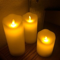 Lampe à bougie électronique LED TOOWIN, bougie en cire de paraffine de 7,5 cm de diamètre, motif créatif, bougie à effet ondulé pour la décoration de scène